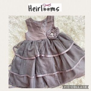Heirlooms girls gray formal dress